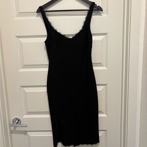 Likely Black Midi Dress with V-Neck